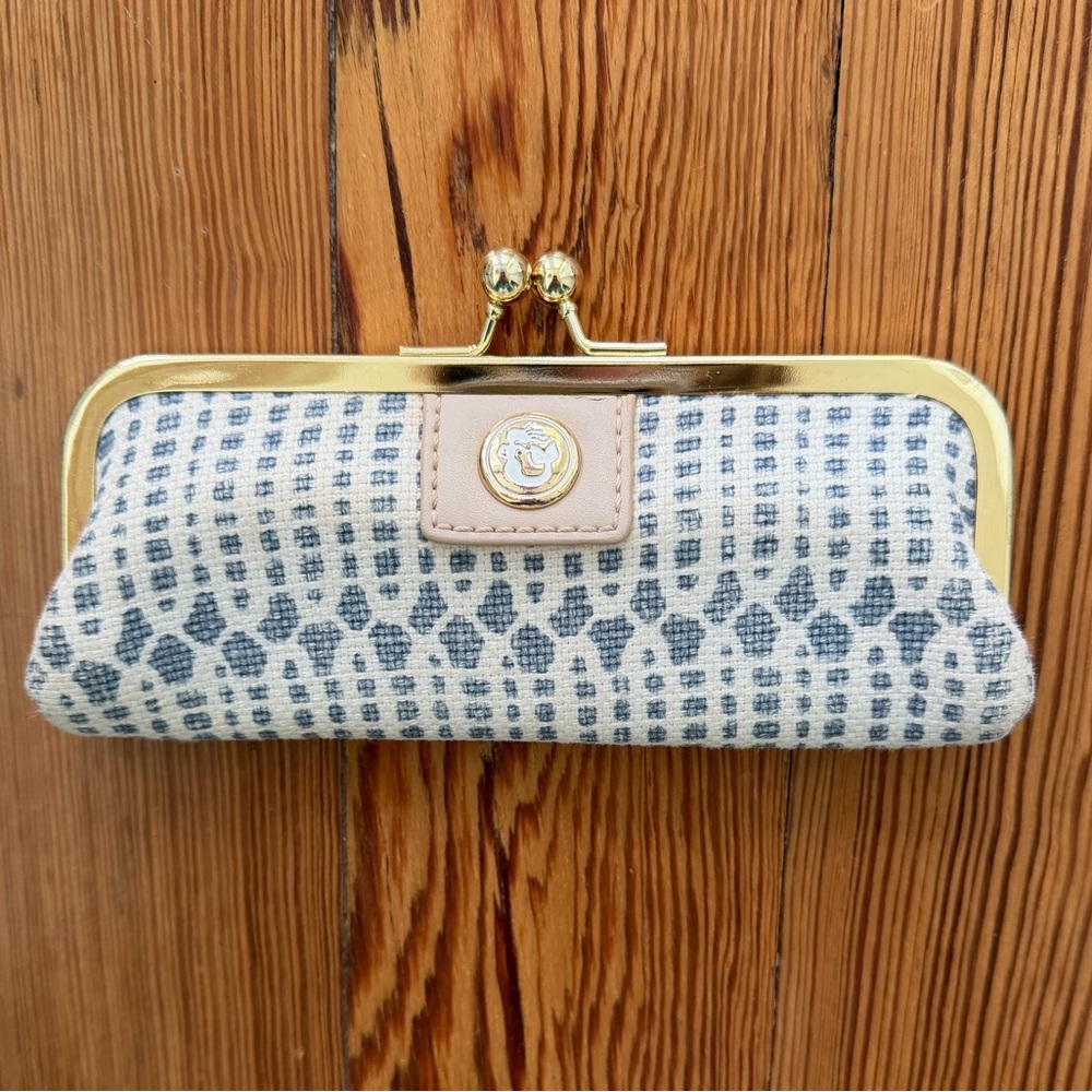 Spartina 449 Songbird Eyeglass Case Light Blue & Cream